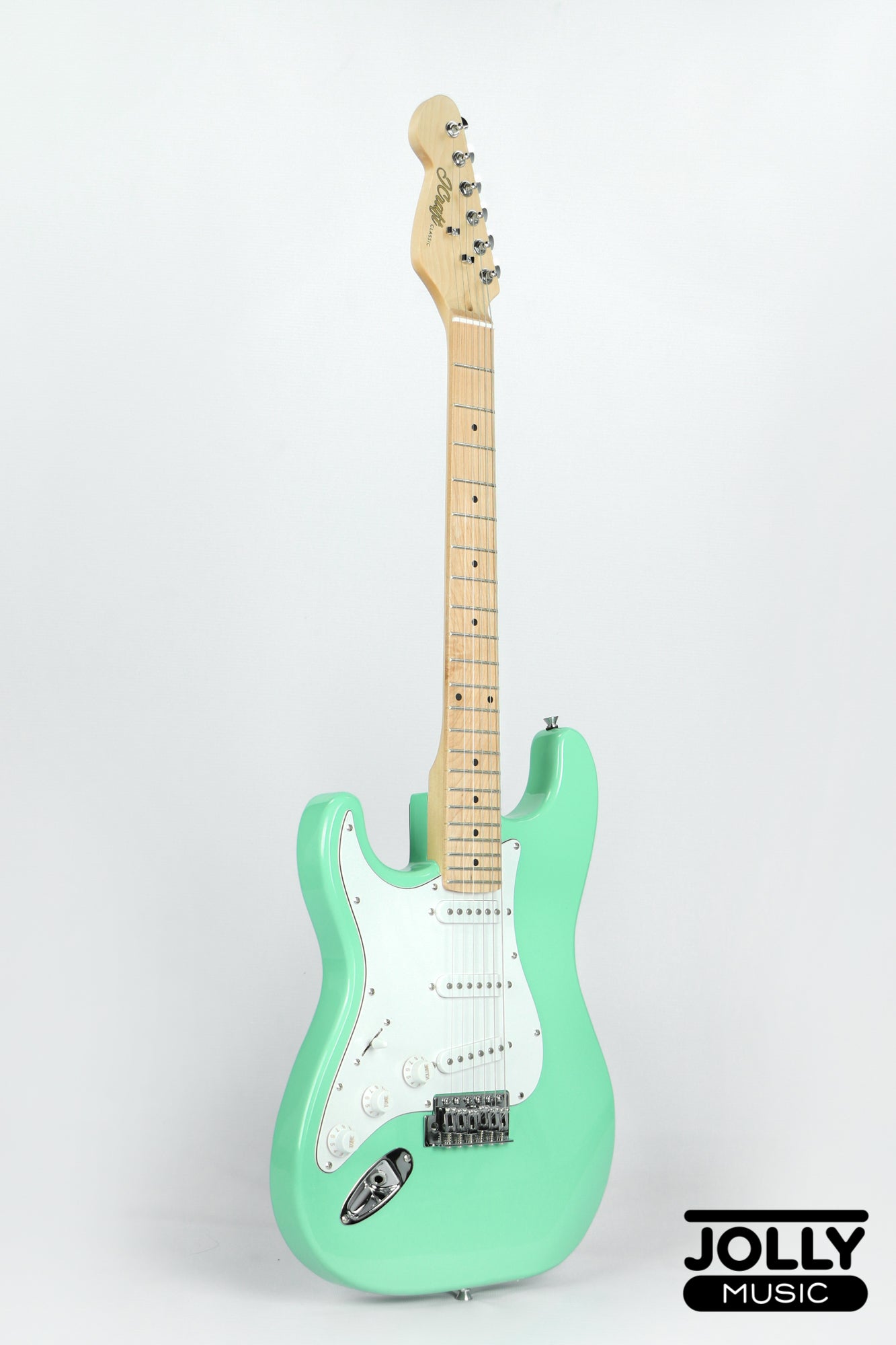 JCraft S-1 LEFT HAND Maple Neck S-Style Electric Guitar with Gigbag - Surf Green