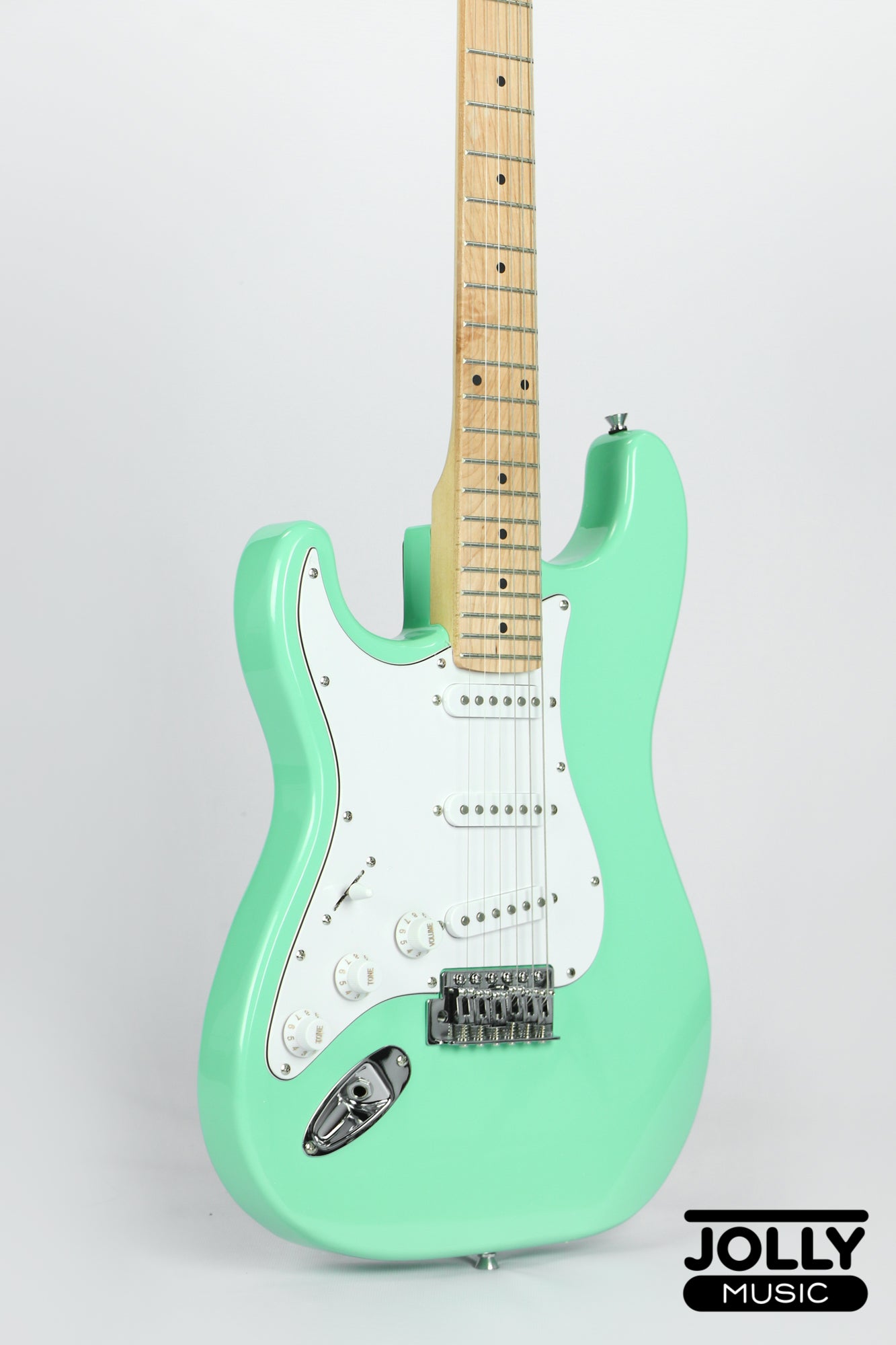 JCraft S-1 LEFT HAND Maple Neck S-Style Electric Guitar with Gigbag - Surf Green