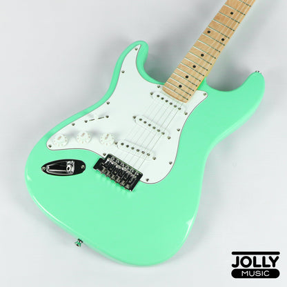 JCraft S-1 LEFT HAND Maple Neck S-Style Electric Guitar with Gigbag - Surf Green