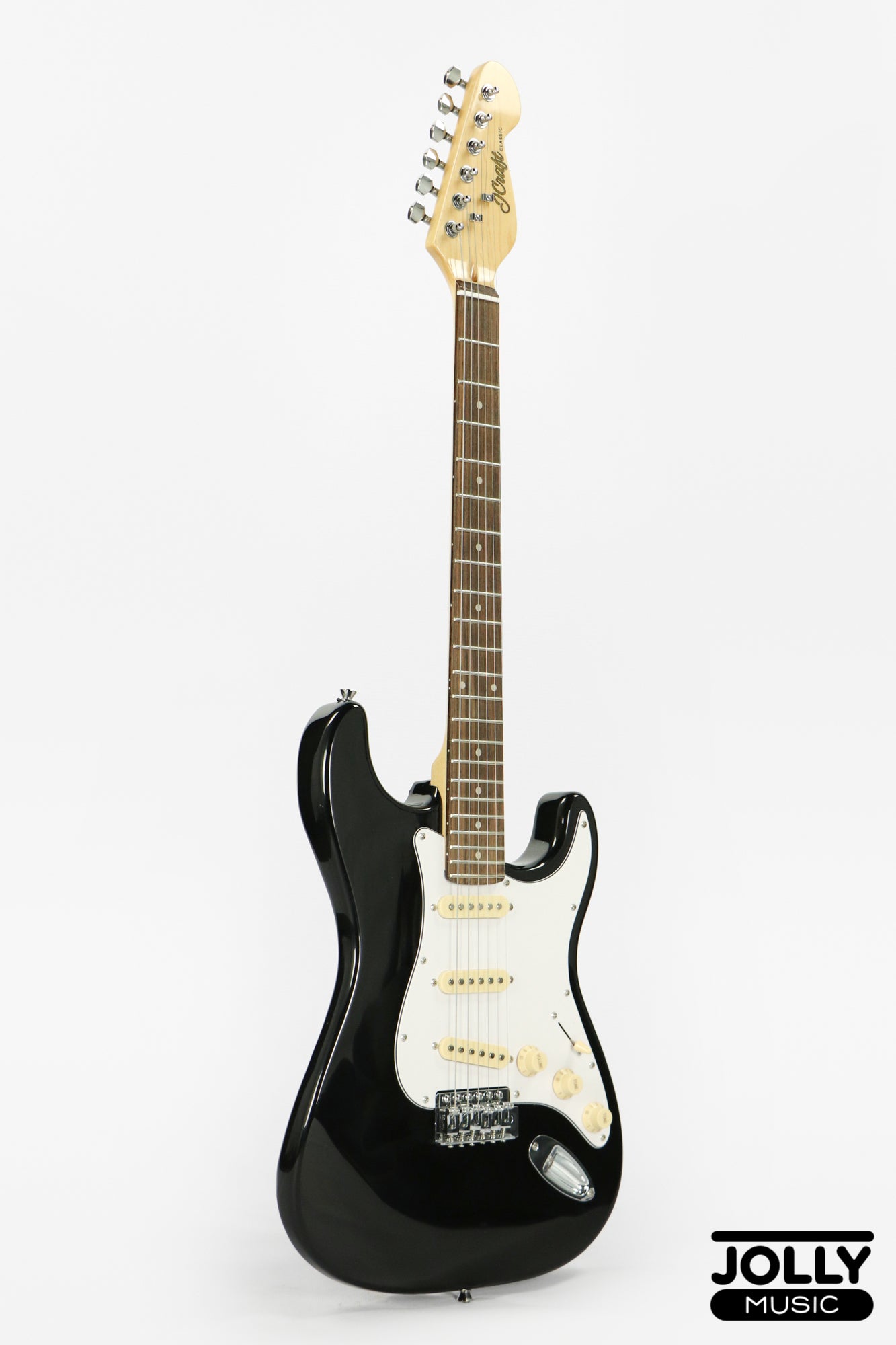 JCraft S-2 S-Style Electric Guitar - RW / Black