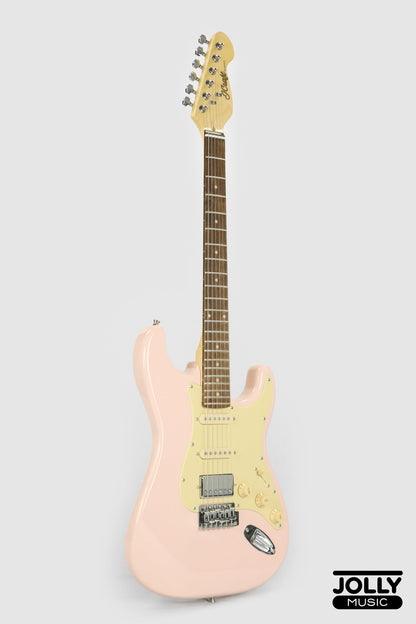 JCraft S-2HC HSS Electric Guitar with Gigbag - Shell Pink