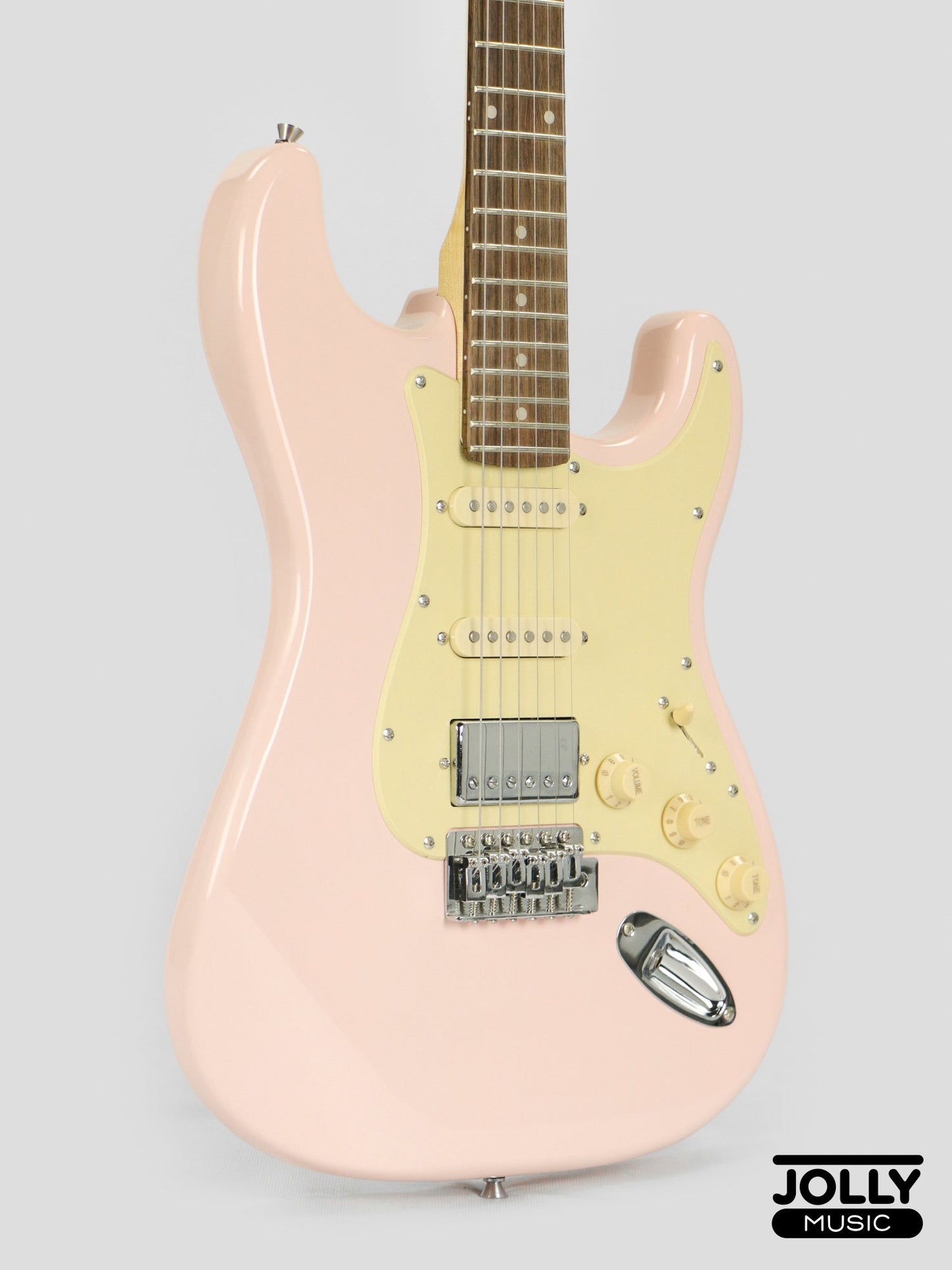 JCraft S-2HC HSS Electric Guitar with Gigbag - Shell Pink