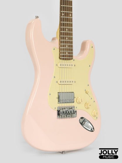 JCraft S-2HC HSS Electric Guitar with Gigbag - Shell Pink