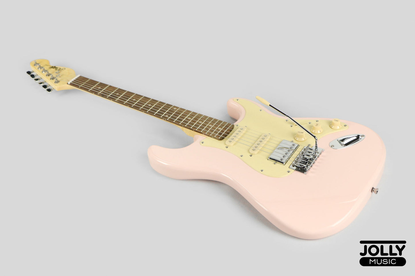 JCraft S-2HC HSS Electric Guitar with Gigbag - Shell Pink