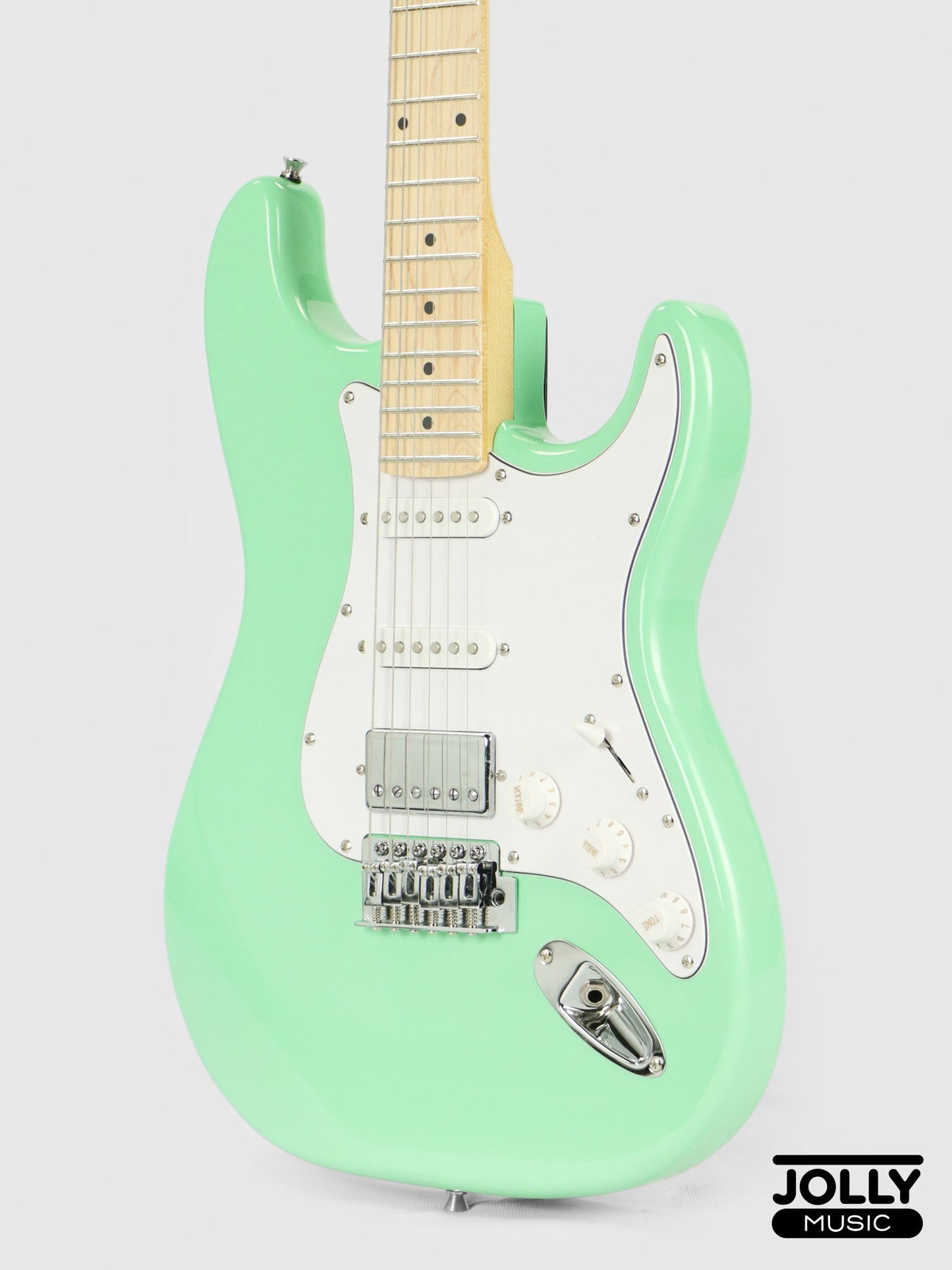 JCraft S-2HC HSS Electric Guitar with Gigbag - Surf Green