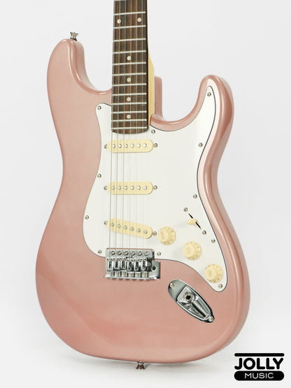 JCraft S-2 S-Style Electric Guitar - RW / Rose Gold