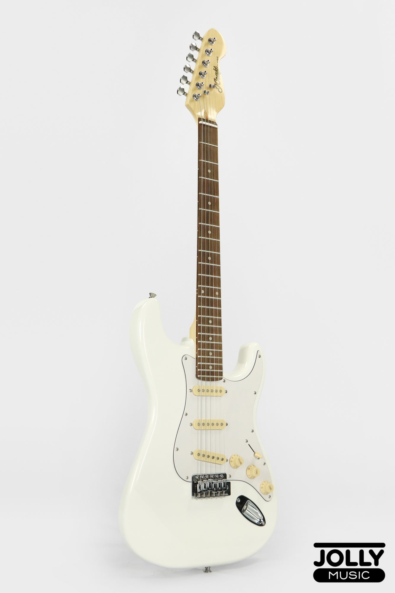 JCraft S-2 S-Style Electric Guitar - RW / White