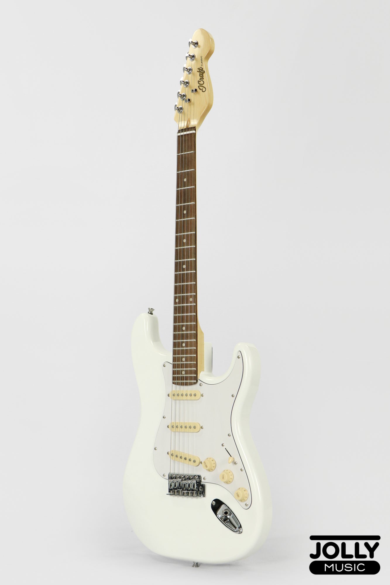 JCraft S-2 S-Style Electric Guitar - RW / White