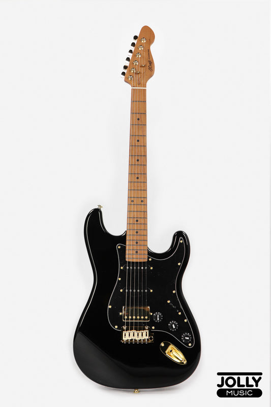 JCraft S-3HC PRO Modern HSS Electric Guitar - Black / Gold