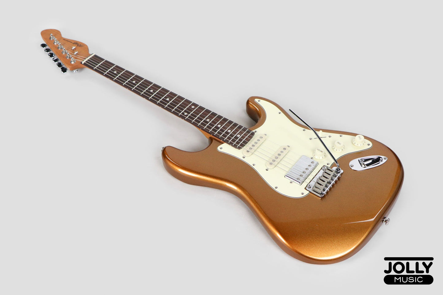 JCraft S-3HC Modern PRO HSS Electric Guitar - Shoreline Gold