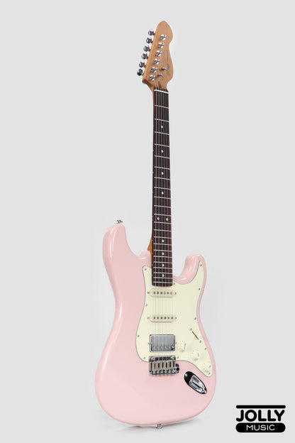 JCraft S-3HC Modern PRO HSS Electric Guitar - Shell Pink