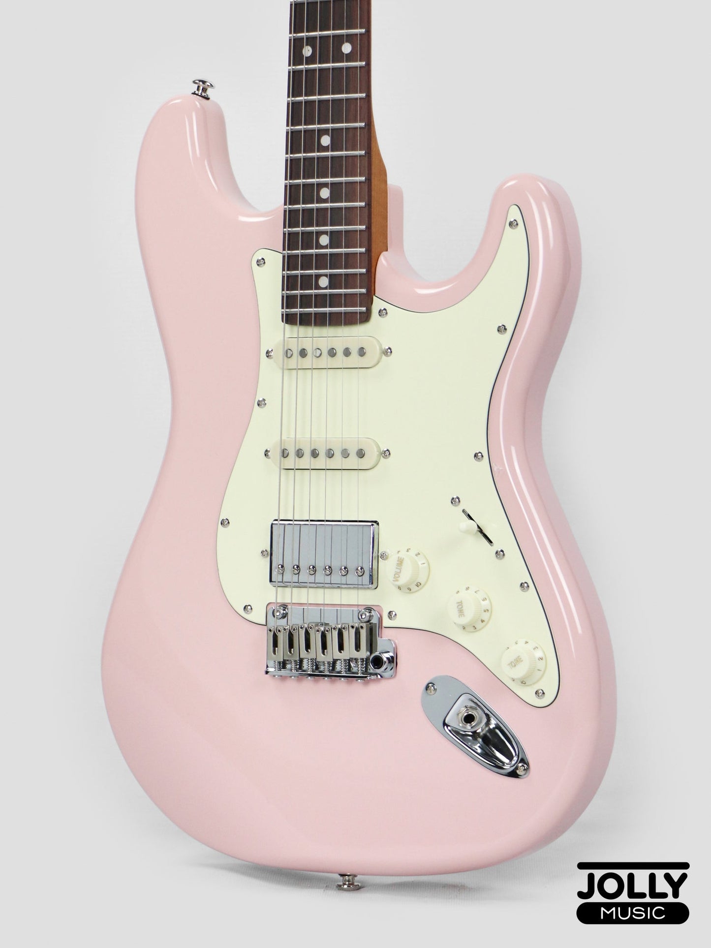 JCraft S-3HC Modern PRO HSS Electric Guitar - Shell Pink