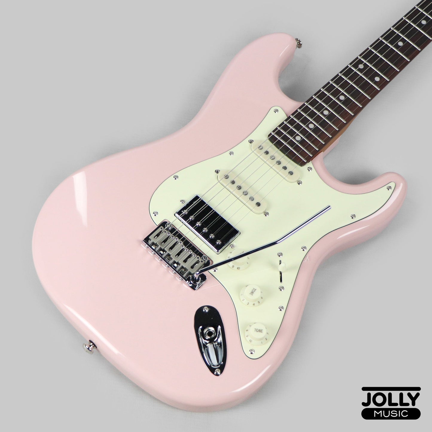 JCraft S-3HC Modern PRO HSS Electric Guitar - Shell Pink