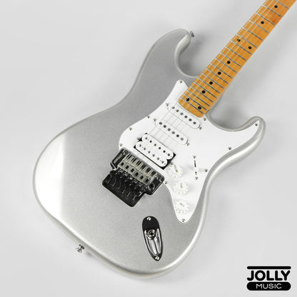 JCraft Modern Series S-3H FR24 HSS Double Locking Electric Guitar Wilkinson "Floyd" - Metallic Silver Maple