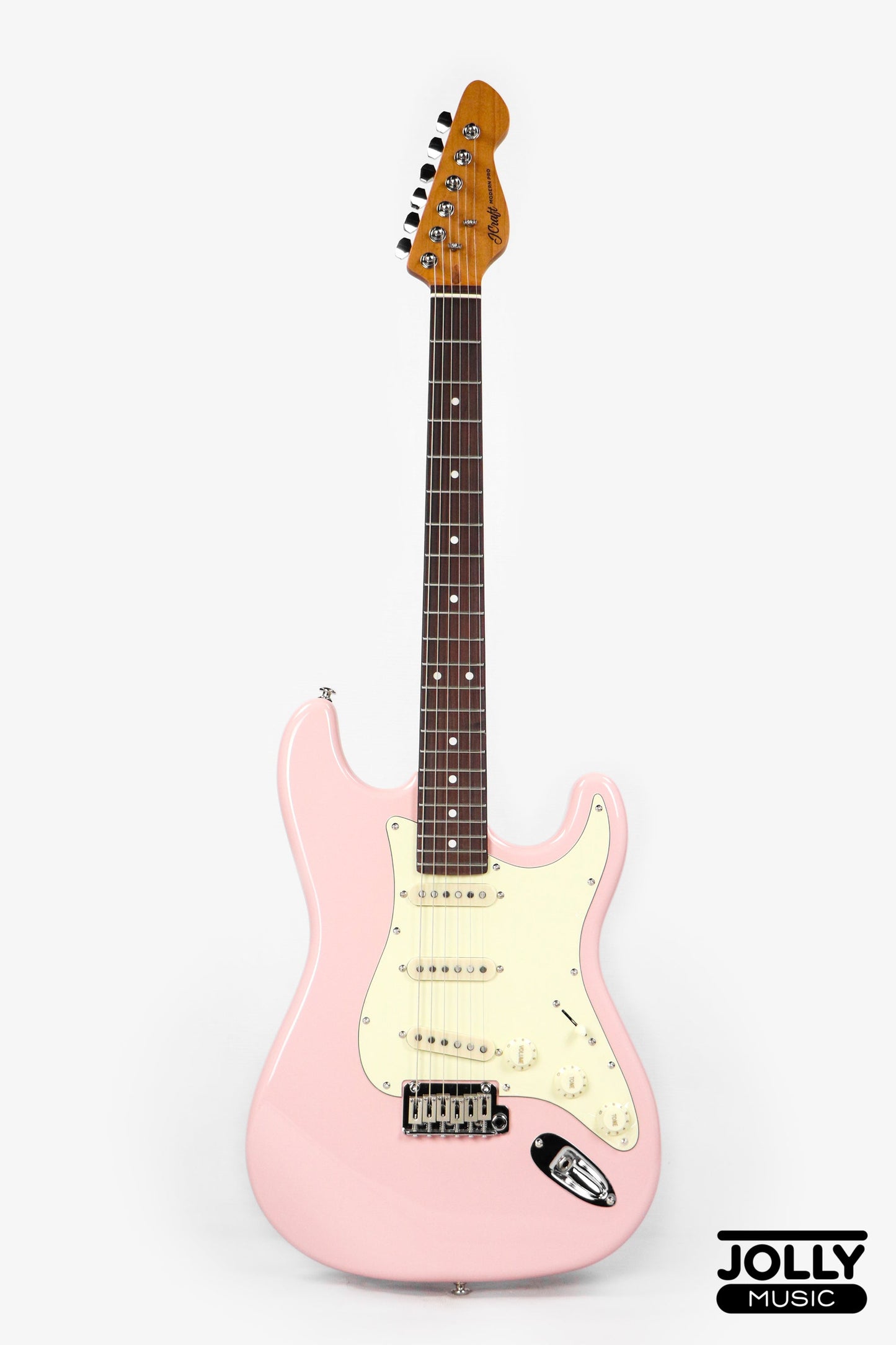 JCraft S-3 Modern PRO SSS Electric Guitar - Shell Pink