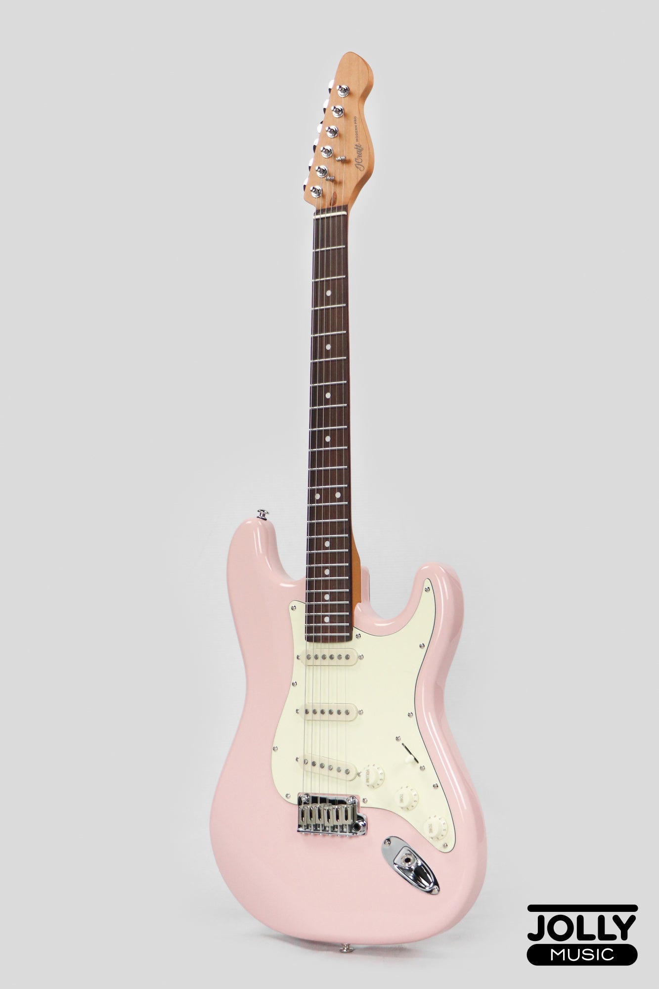 JCraft S-3 Modern PRO SSS Electric Guitar - Shell Pink