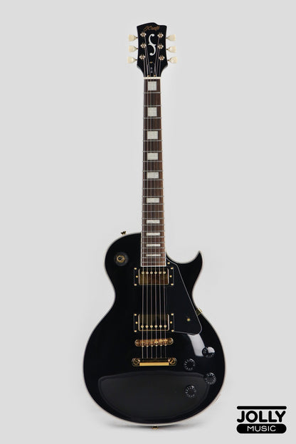 JCraft SC-3V Archtop Single Cut Electric Guitar - Tuxedo Black