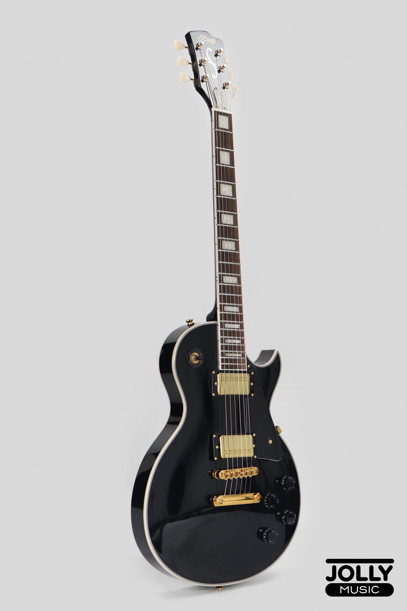 JCraft SC-3V Archtop Single Cut Electric Guitar - Tuxedo Black