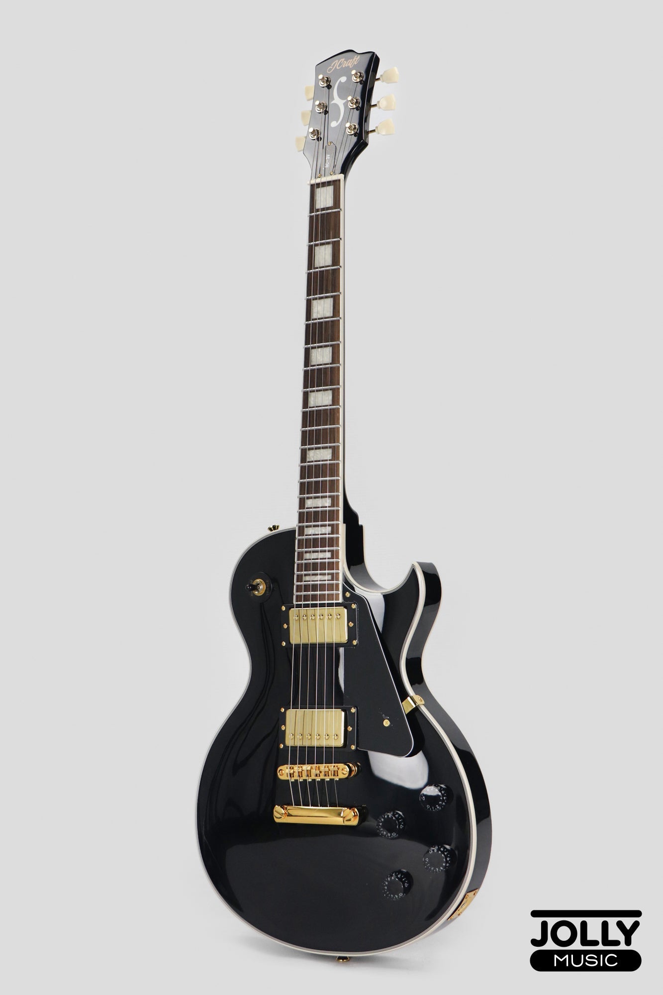 JCraft SC-3V Archtop Single Cut Electric Guitar - Tuxedo Black