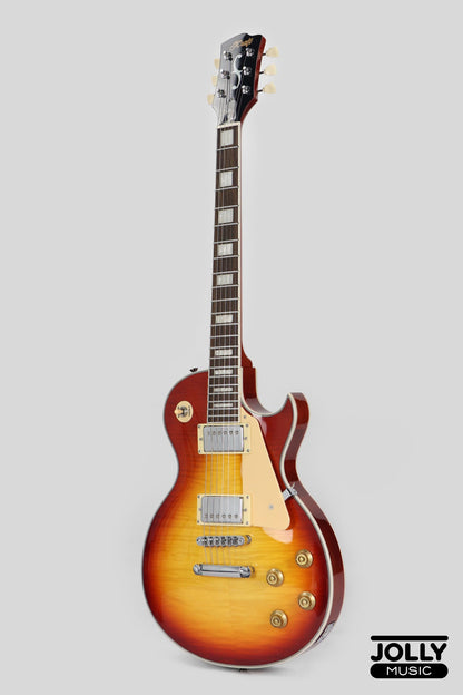 JCraft SC-3V Archtop Single Cut Electric Guitar - Tobacco Sunburst