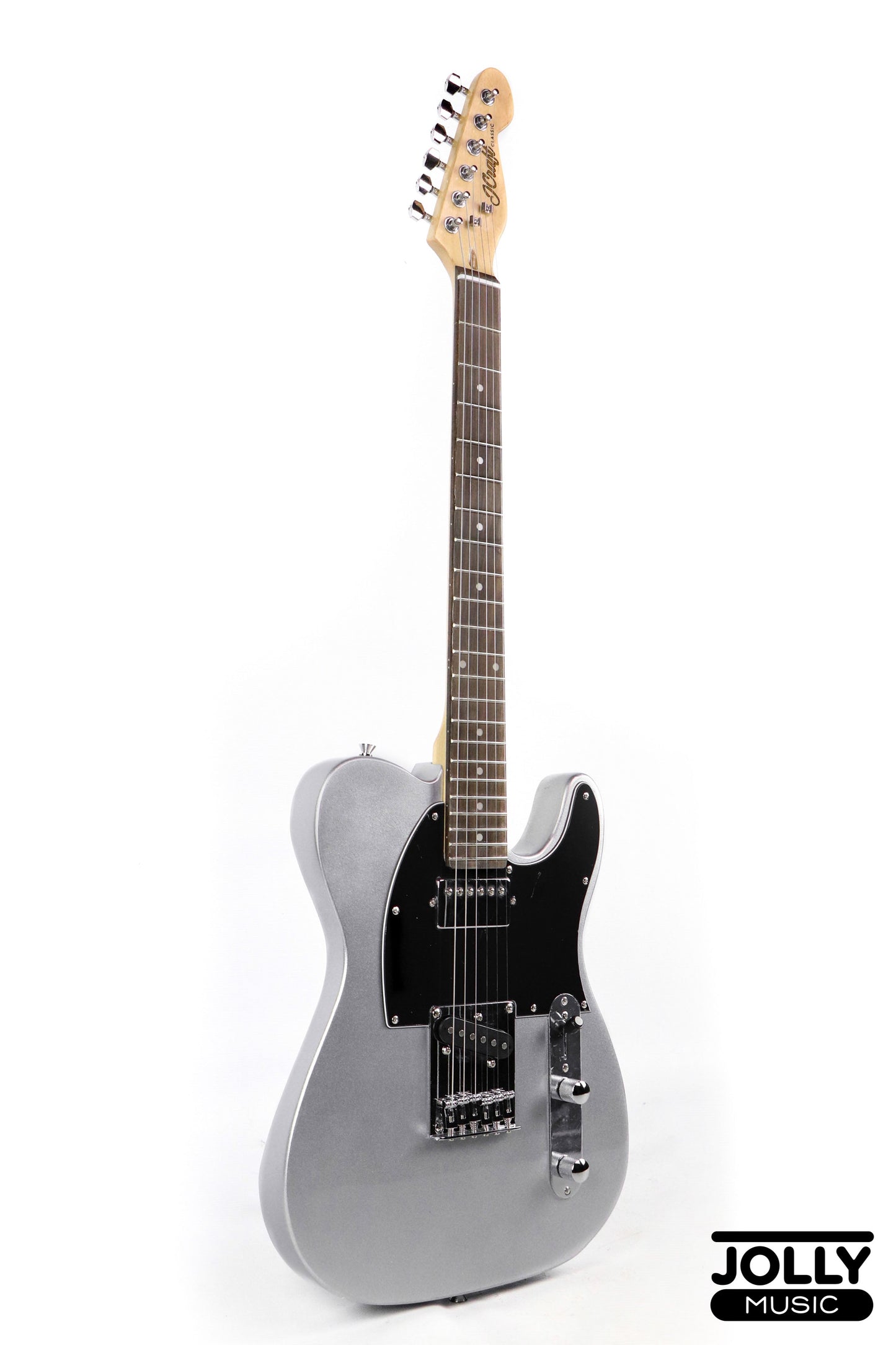 J-Craft T-2HC SH T-Style Electric Guitar with Gigbag - Metallic Silver