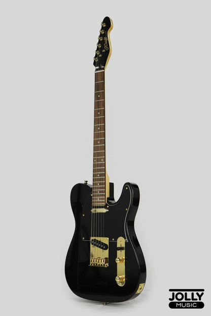 JCraft T-2 Ltd. T-Style Electric Guitar with Gigbag - Black