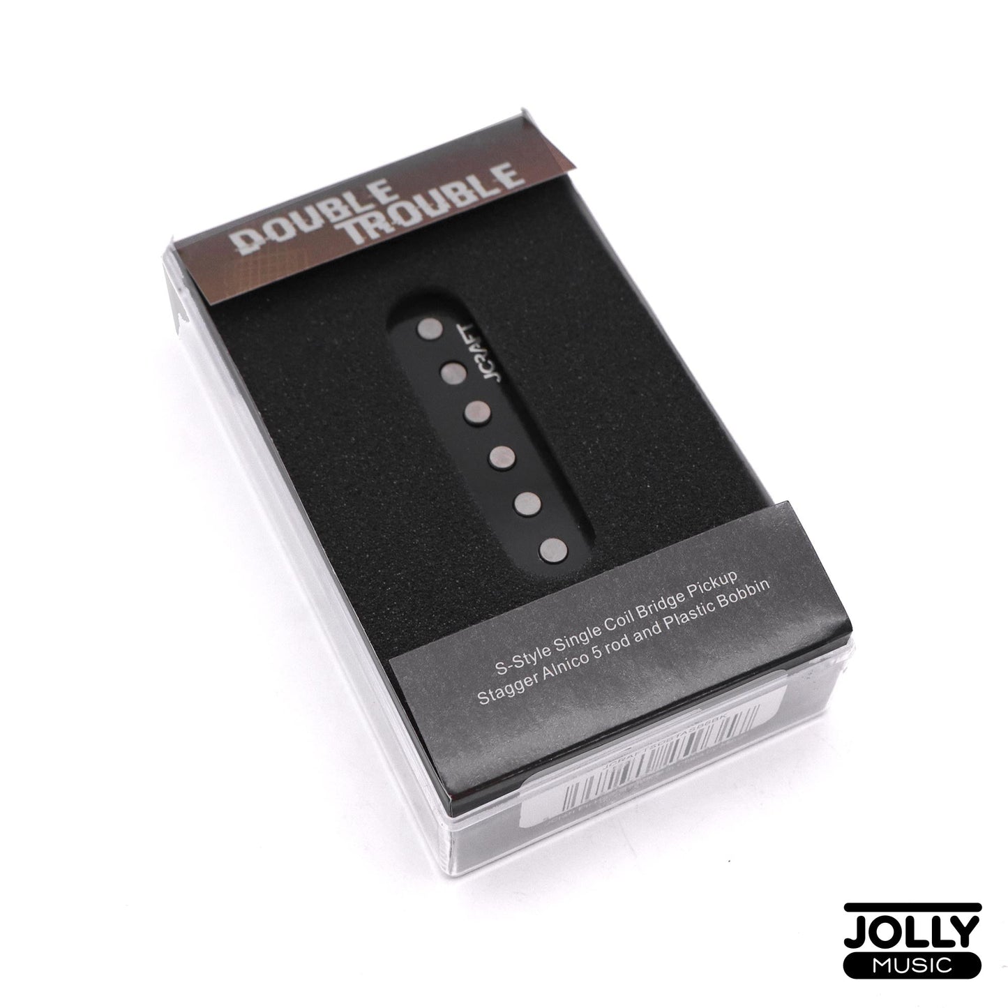 JCraft Double Trouble Single Coil Bridge Pickup, Staggered, Alnico