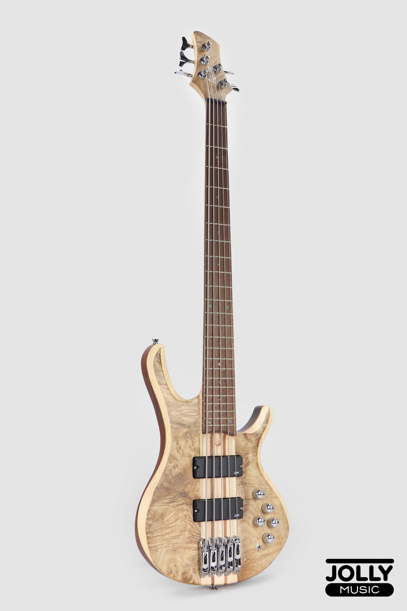 Luxars S-B60 5-String Modern Active Bass Guitar - Natural