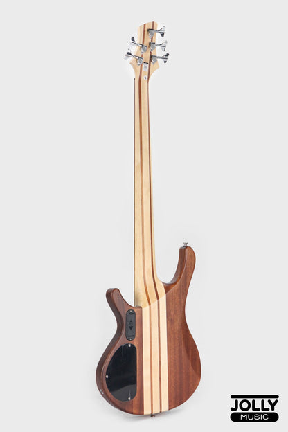 Luxars S-B60 5-String Modern Active Bass Guitar - Natural