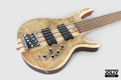 Luxars S-B60 5-String Modern Active Bass Guitar - Natural