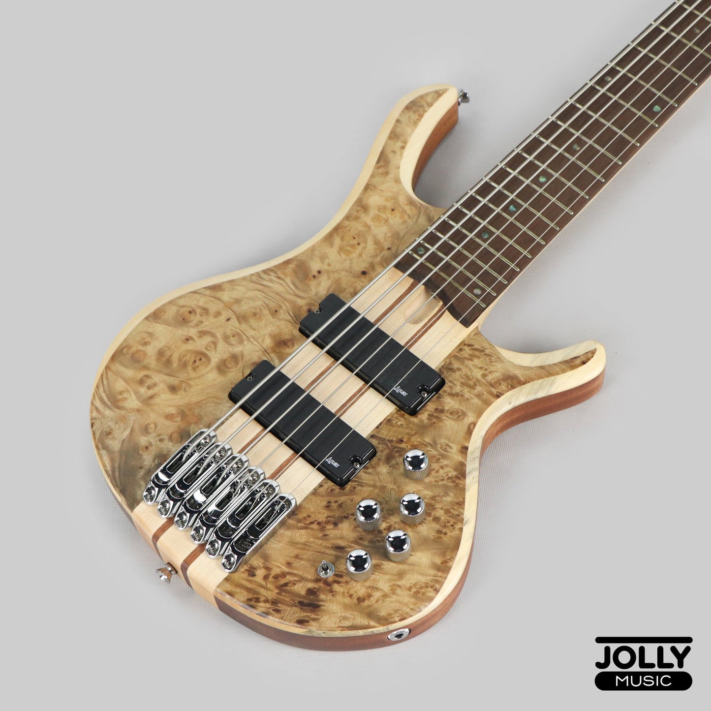 Luxars S-B60 6-String Modern Active Bass Guitar - Natural