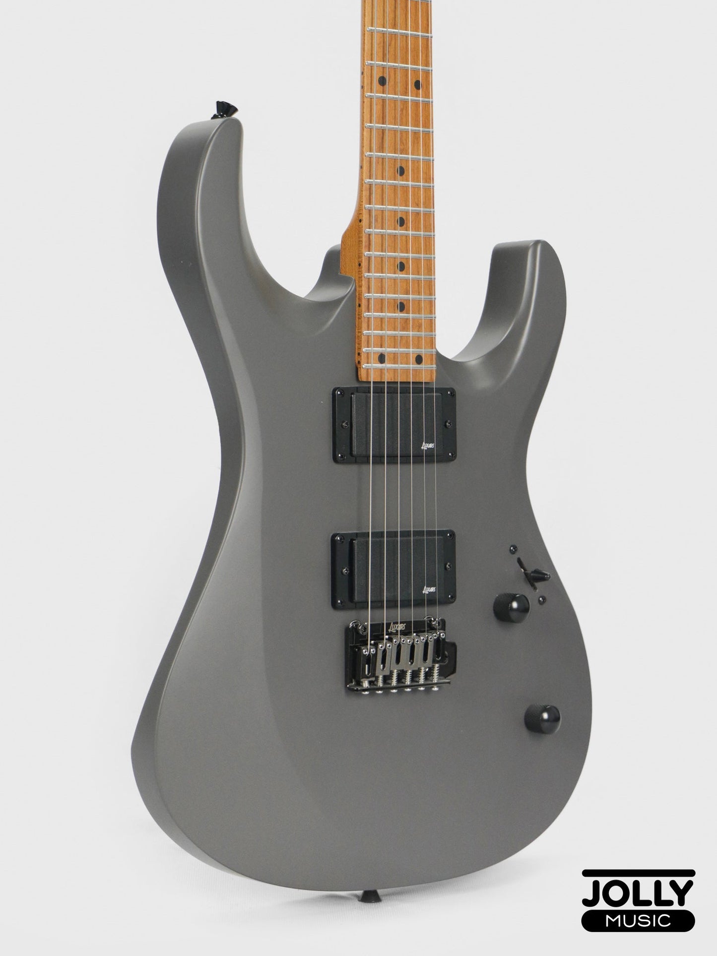 Luxars S-G37-MAX-S Superstrat High Grade Electric Guitar - Gray