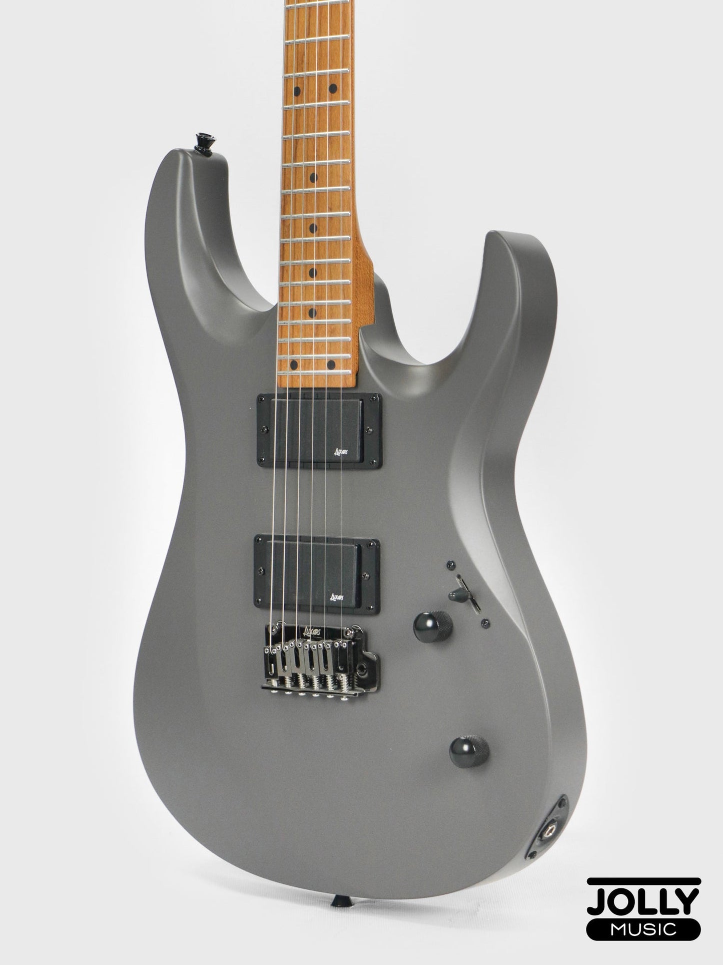 Luxars S-G37-MAX-S Superstrat High Grade Electric Guitar - Gray