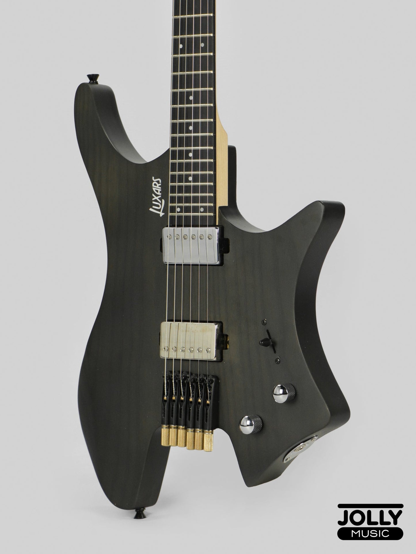 Luxars S-G62 Headless Electric Guitar Basswood Body Rosewood Fretboard - Black