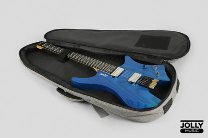 Luxars S-G62 Headless Electric Guitar Basswood Body Rosewood Fretboard - Blue