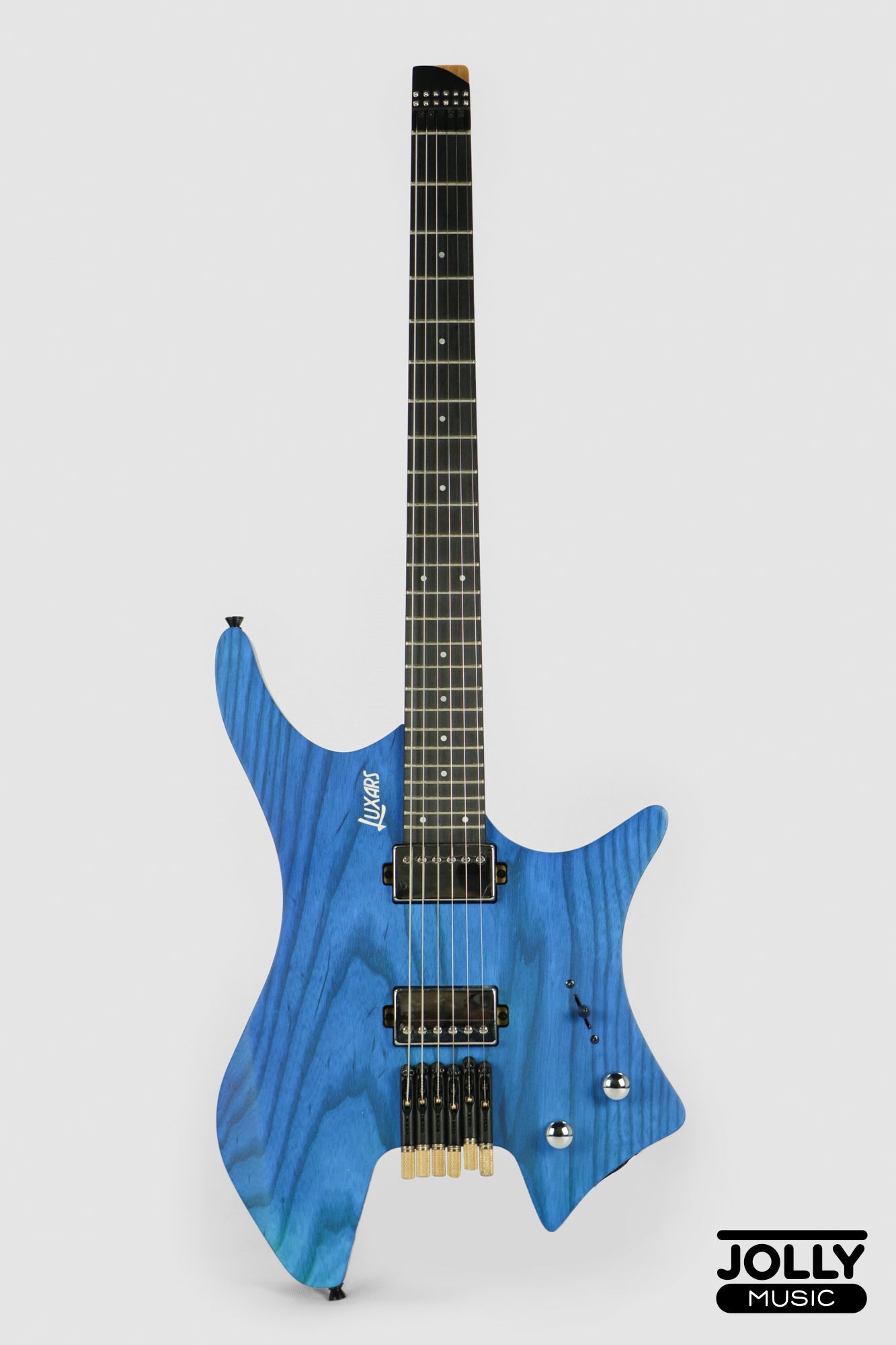 Luxars S-G62 Headless Electric Guitar Basswood Body Rosewood Fretboard - Blue