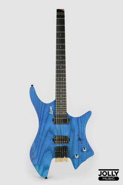 Luxars S-G62 Headless Electric Guitar Basswood Body Rosewood Fretboard - Blue