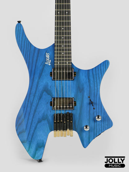 Luxars S-G62 Headless Electric Guitar Basswood Body Rosewood Fretboard - Blue