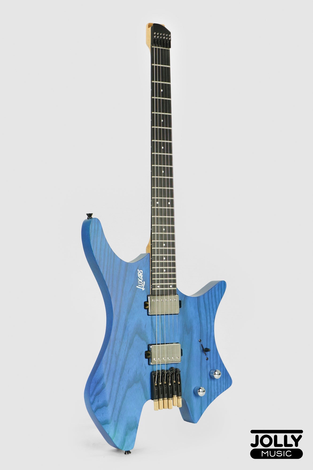 Luxars S-G62 Headless Electric Guitar Basswood Body Rosewood Fretboard - Blue