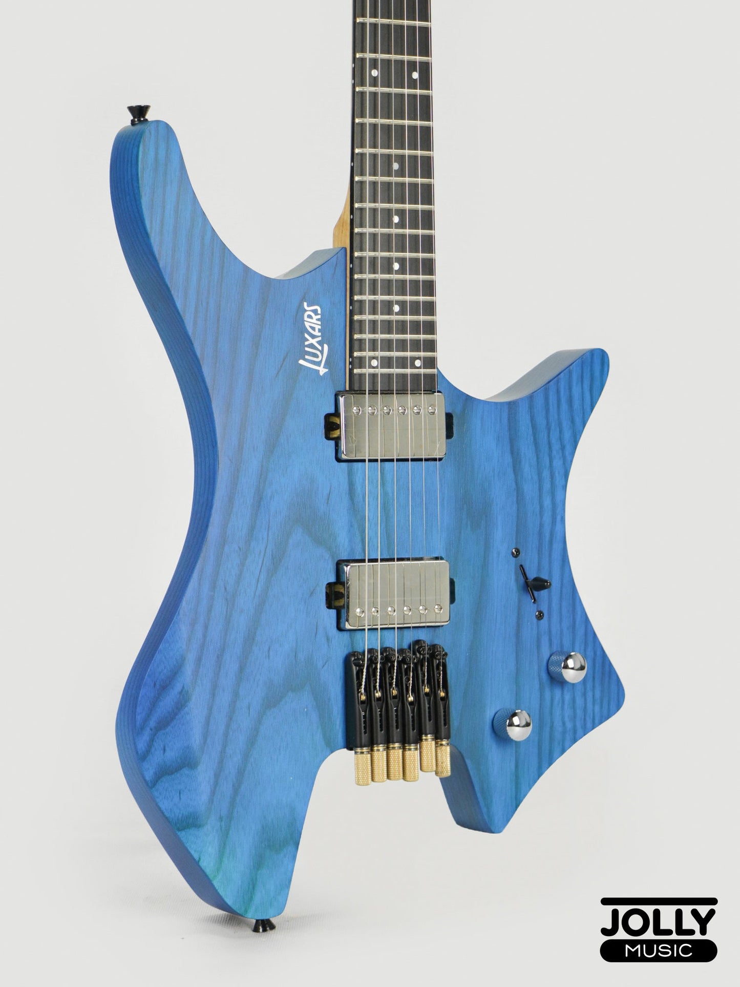 Luxars S-G62 Headless Electric Guitar Basswood Body Rosewood Fretboard - Blue