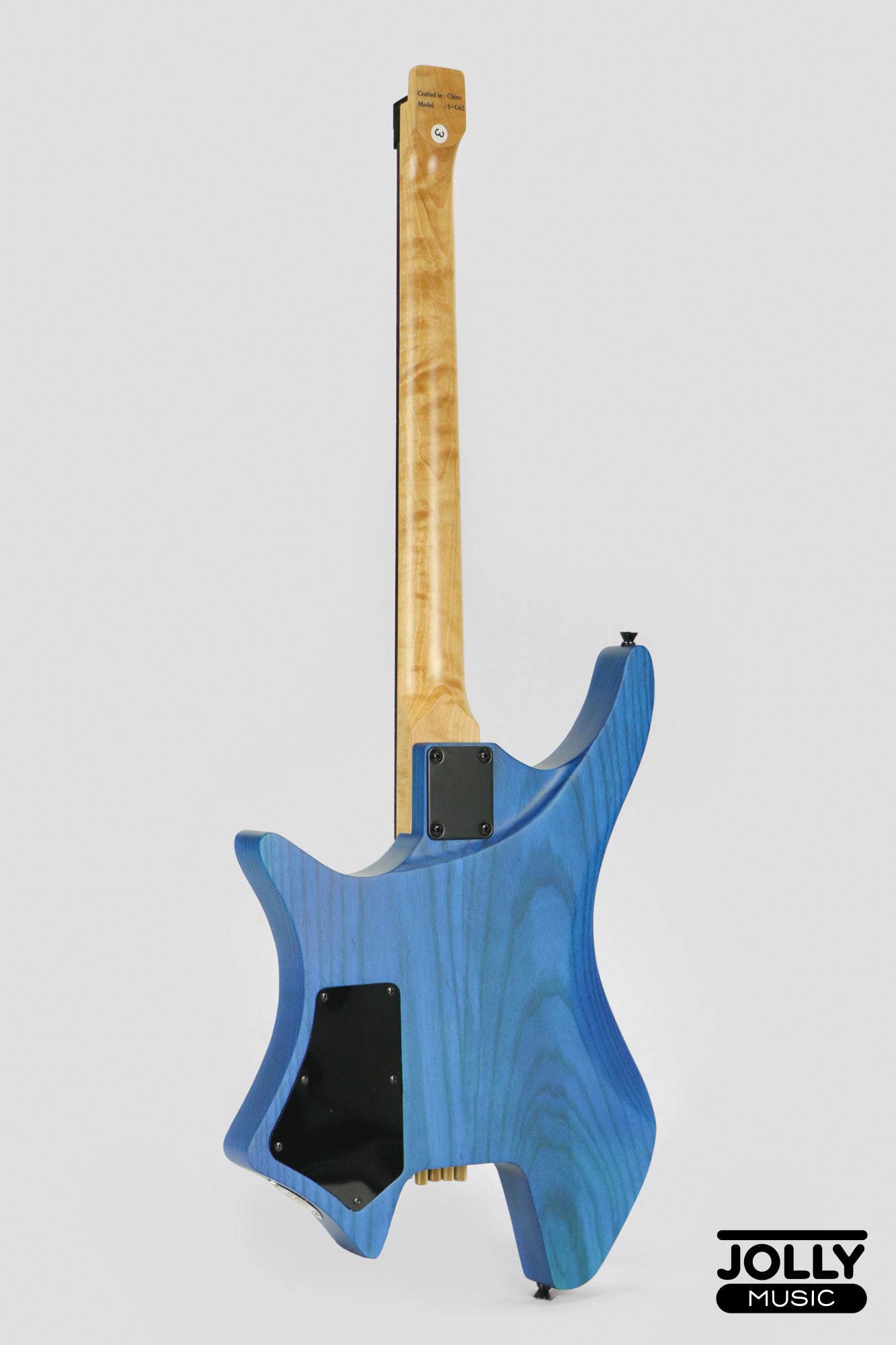 Luxars S-G62 Headless Electric Guitar Basswood Body Rosewood Fretboard - Blue