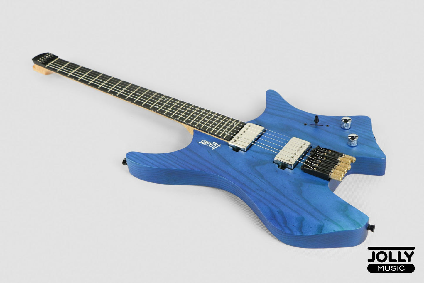 Luxars S-G62 Headless Electric Guitar Basswood Body Rosewood Fretboard - Blue