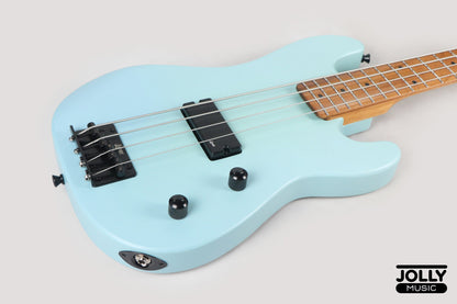 Luxars S-KB20 4-String Mini Bass Guitar - Sonic Blue