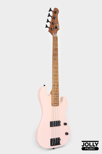 Luxars S-KB20 4-String Mini Bass Guitar - Shell Powder Pink