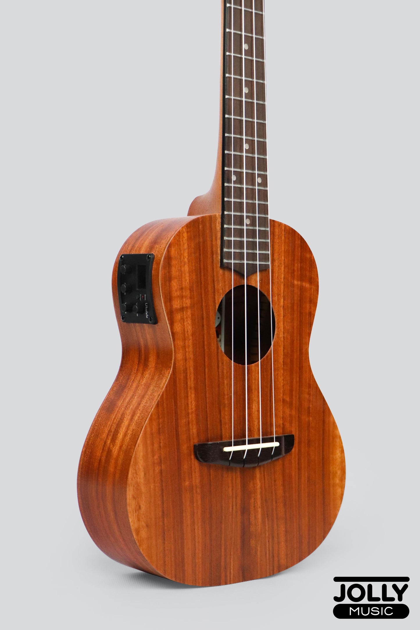 MeiTone E1-CE Concert All-Acacia Ukulele w/ UK-T3 pickup