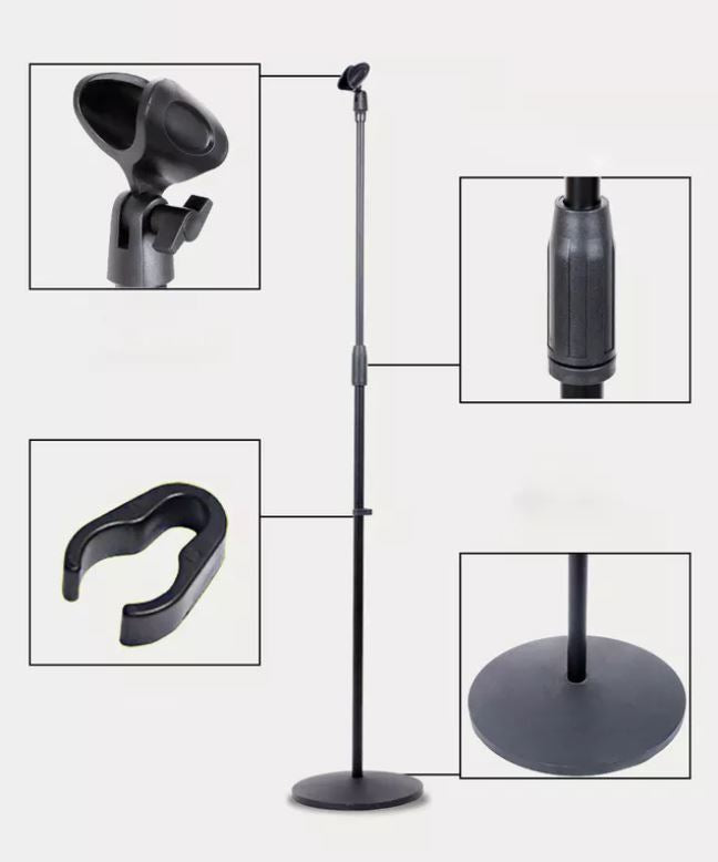 G-Craft MIS08 Straight Microphone Stand with Round Metal Base