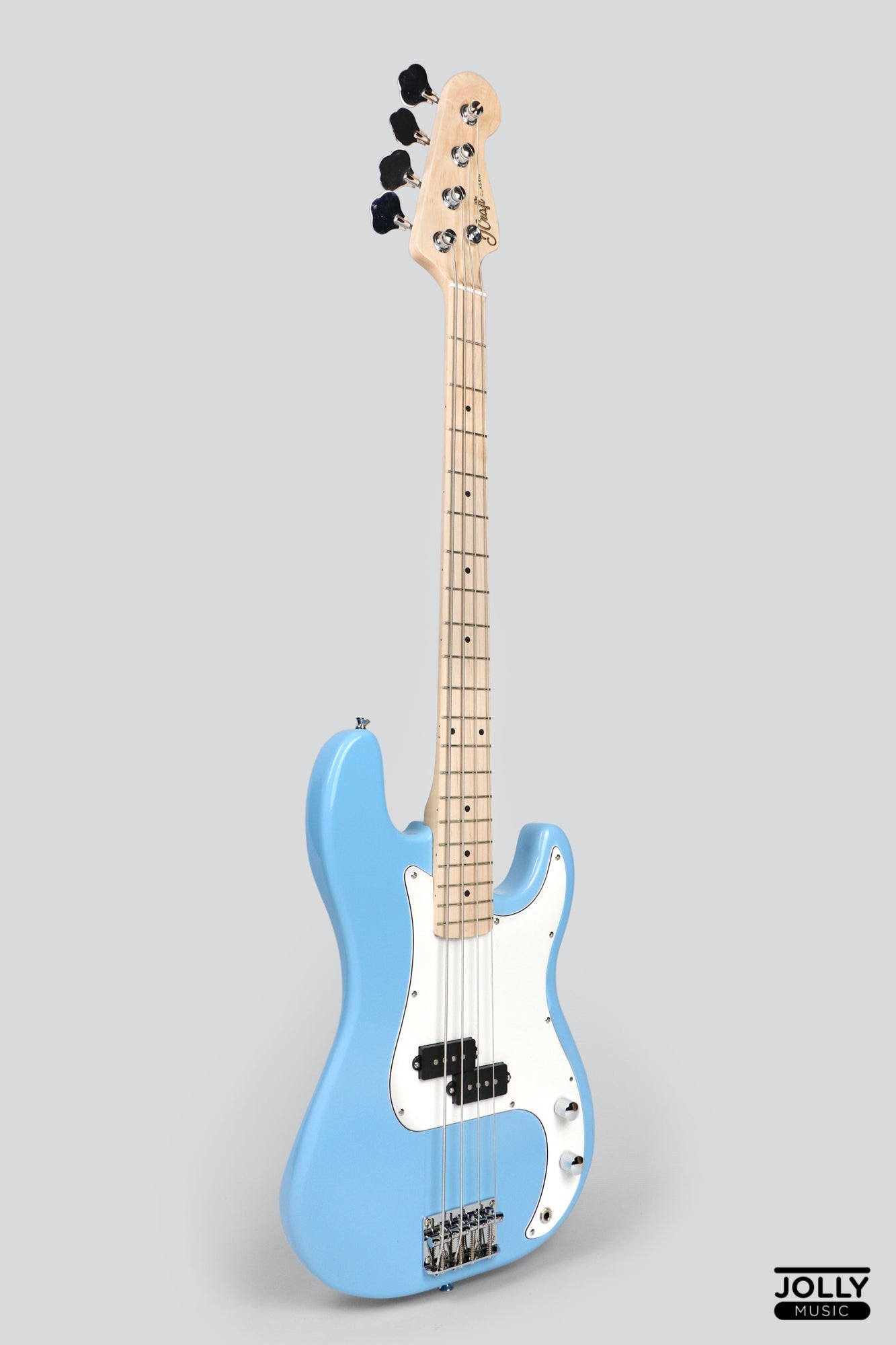 JCraft PB-1 4-String Electric Bass Guitar with Gigbag - Powder Blue