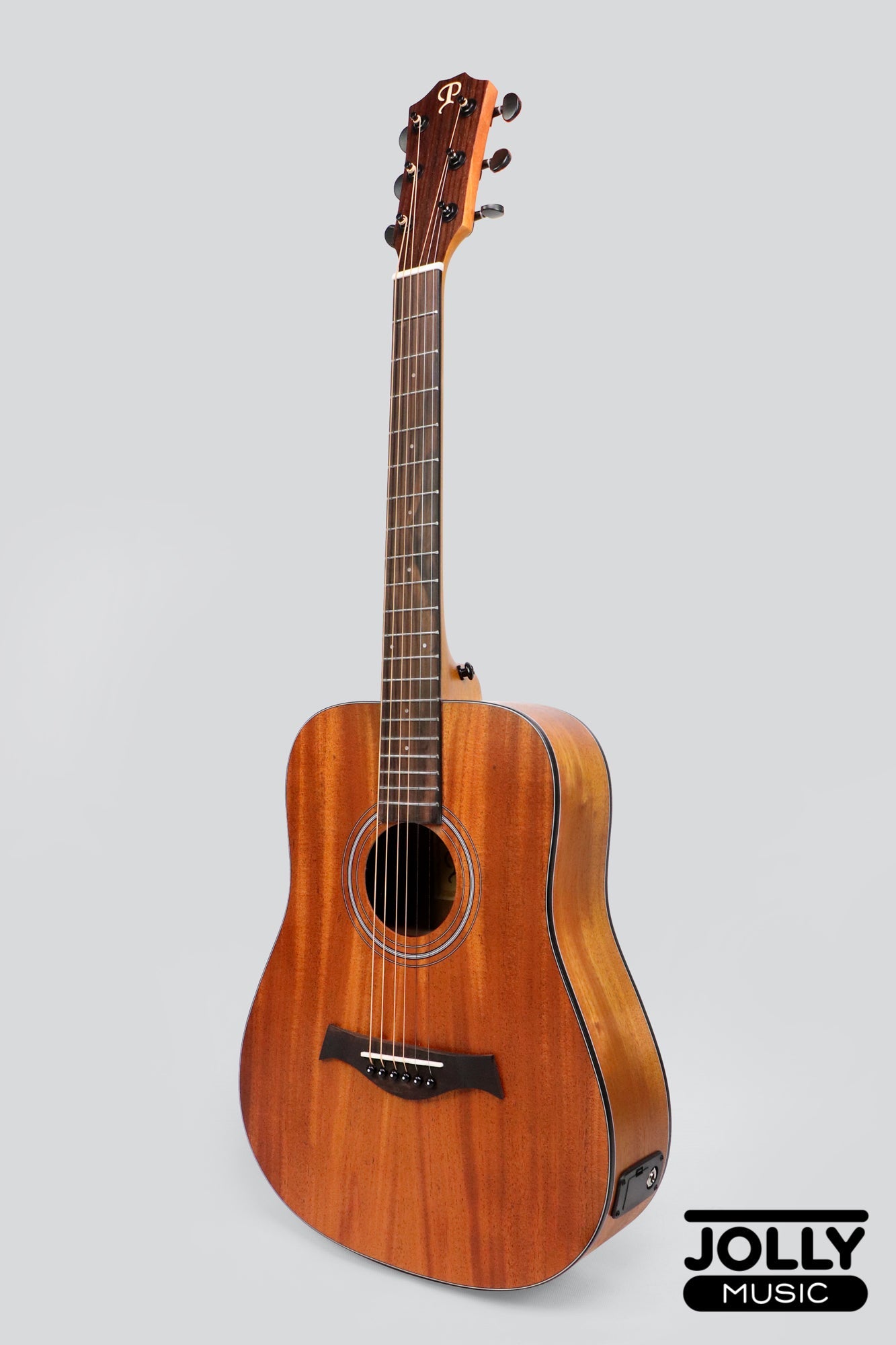 Phoebus Progeny Baby-10NE Mini Dreadnought 3/4 All-Mahogany Acoustic-Electric Guitar w/ Gig Bag