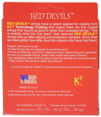 DR Red Devils K3 Coated Electric Guitar Strings - GuitarPusher