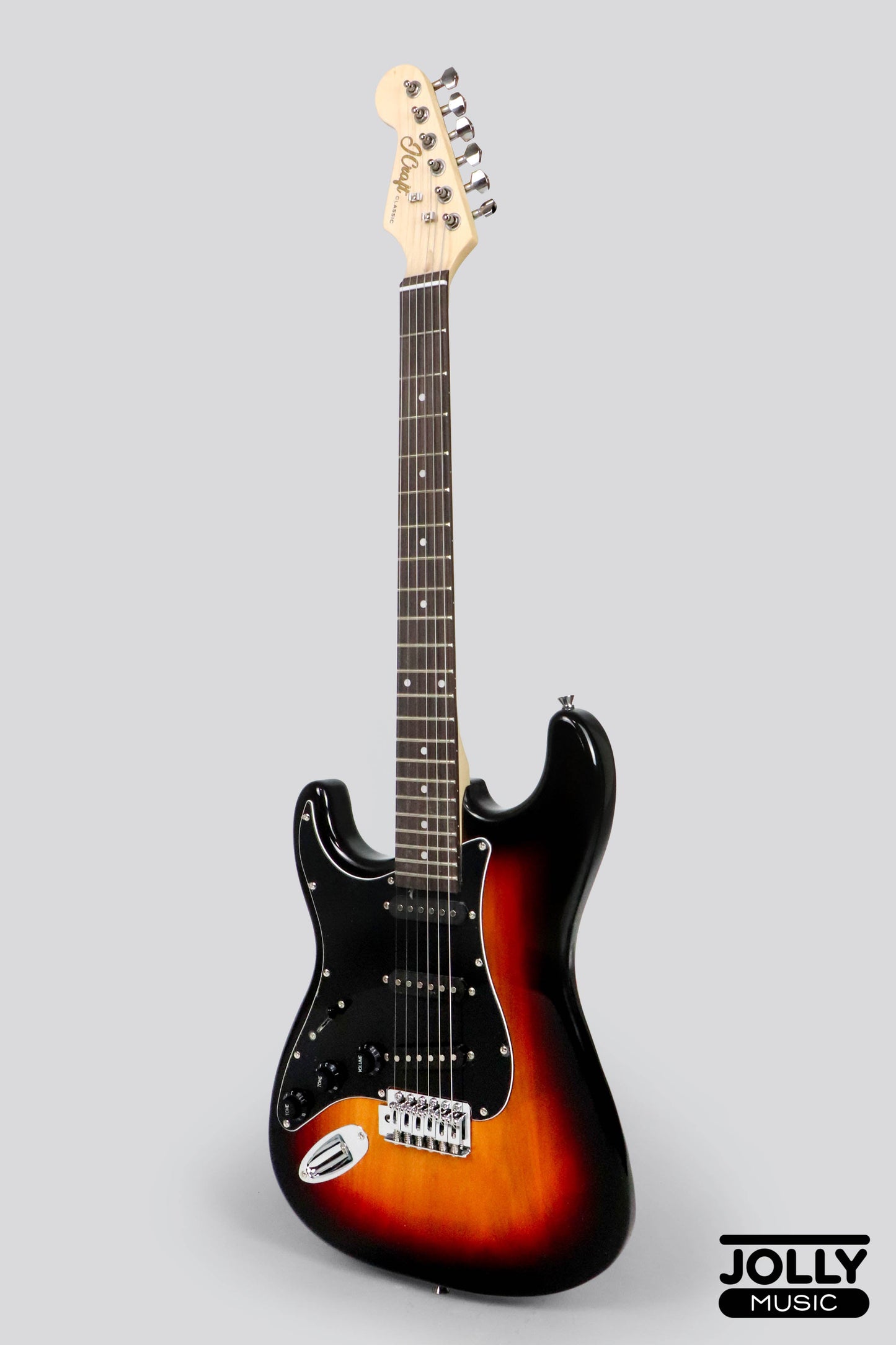 JCraft S-1 LEFT HAND S-Style Electric Guitar with Gigbag - Sunburst